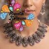 Lakshmi Designer Matte Silver Necklace
