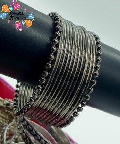 Oxidized Black Silver Bangles