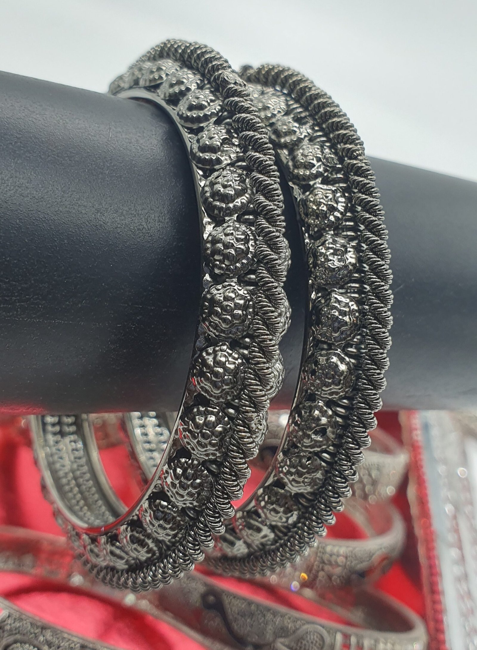 Black Silver Oxidised Bangle set Black Silver Oxidised Bangle set