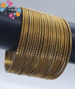 Oxidised Gold Bangles