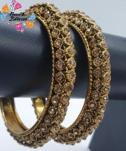 Oxidised Gold Bangles