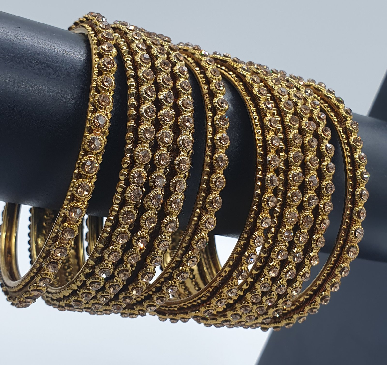 Oxidised Gold Bangles