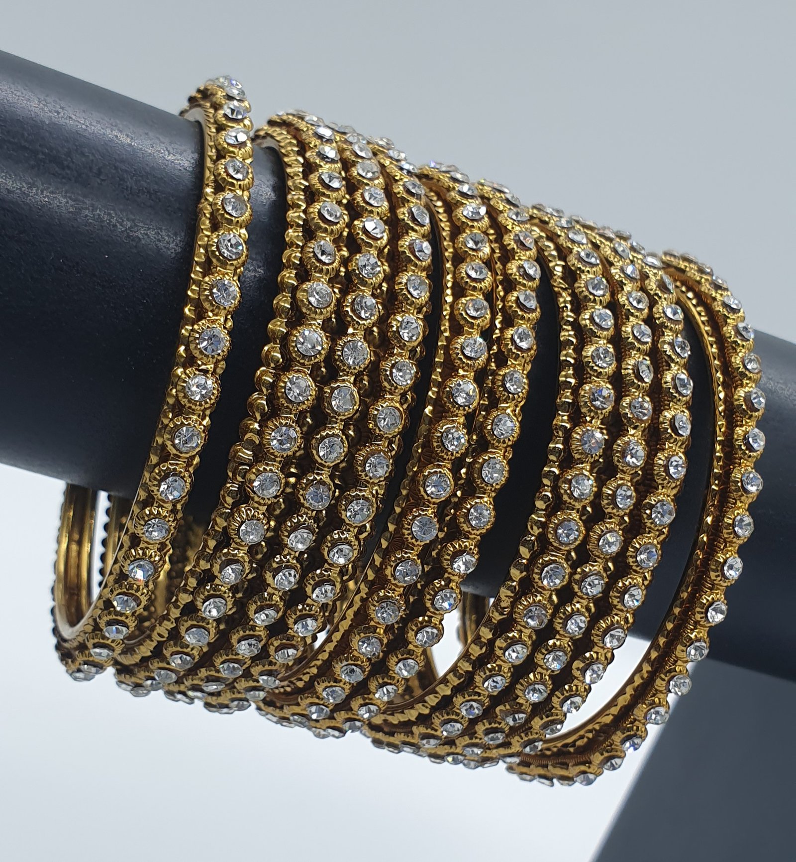 Oxidised Gold Bangles