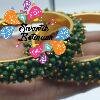 Dark Green Pearl Bangles