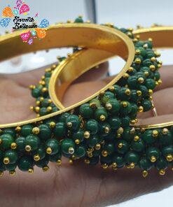 Dark Green Pearl Bangles