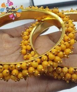 Gold & Yellow Pearl Bangles