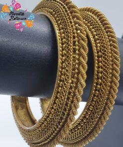 Oxidised Gold Bangles