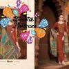 Dark Brown Colour Fancy Swaroski Work Unstitch Salwar Kameez With Cotton Digital Print Dupatta