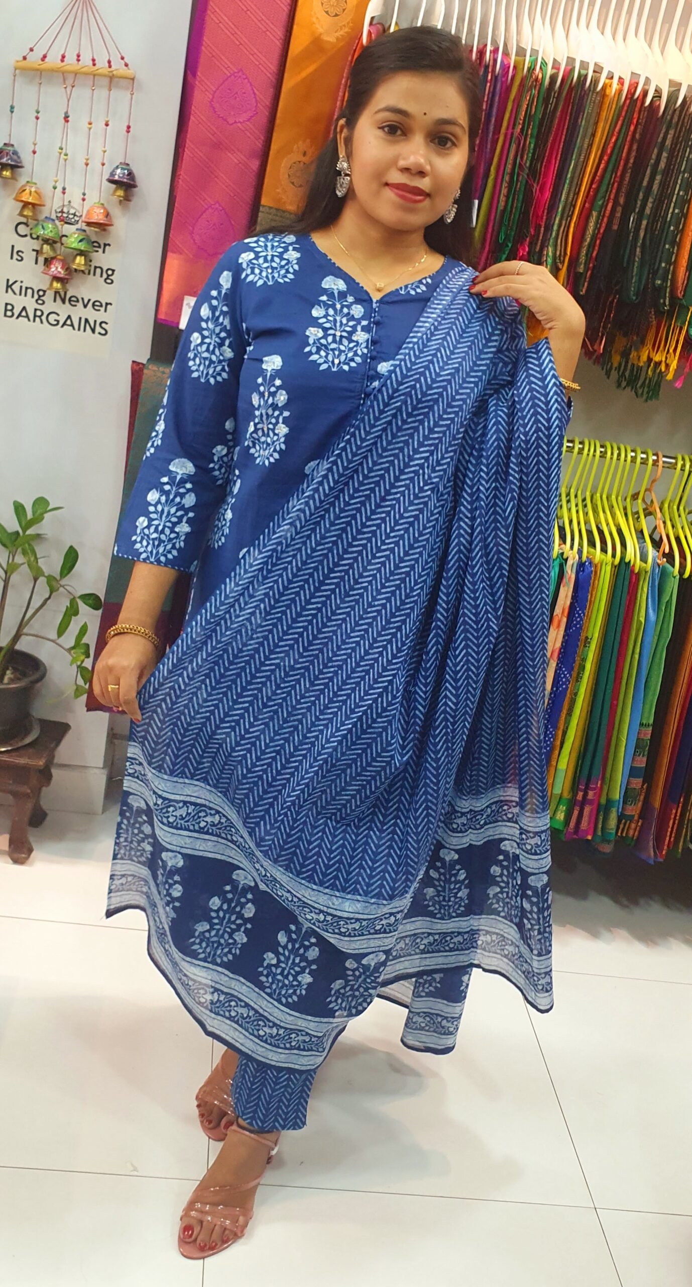 Blue and White Colour Full Set Shalwar Ready Made Blue and White Colour Full Set Shalwar Ready Made