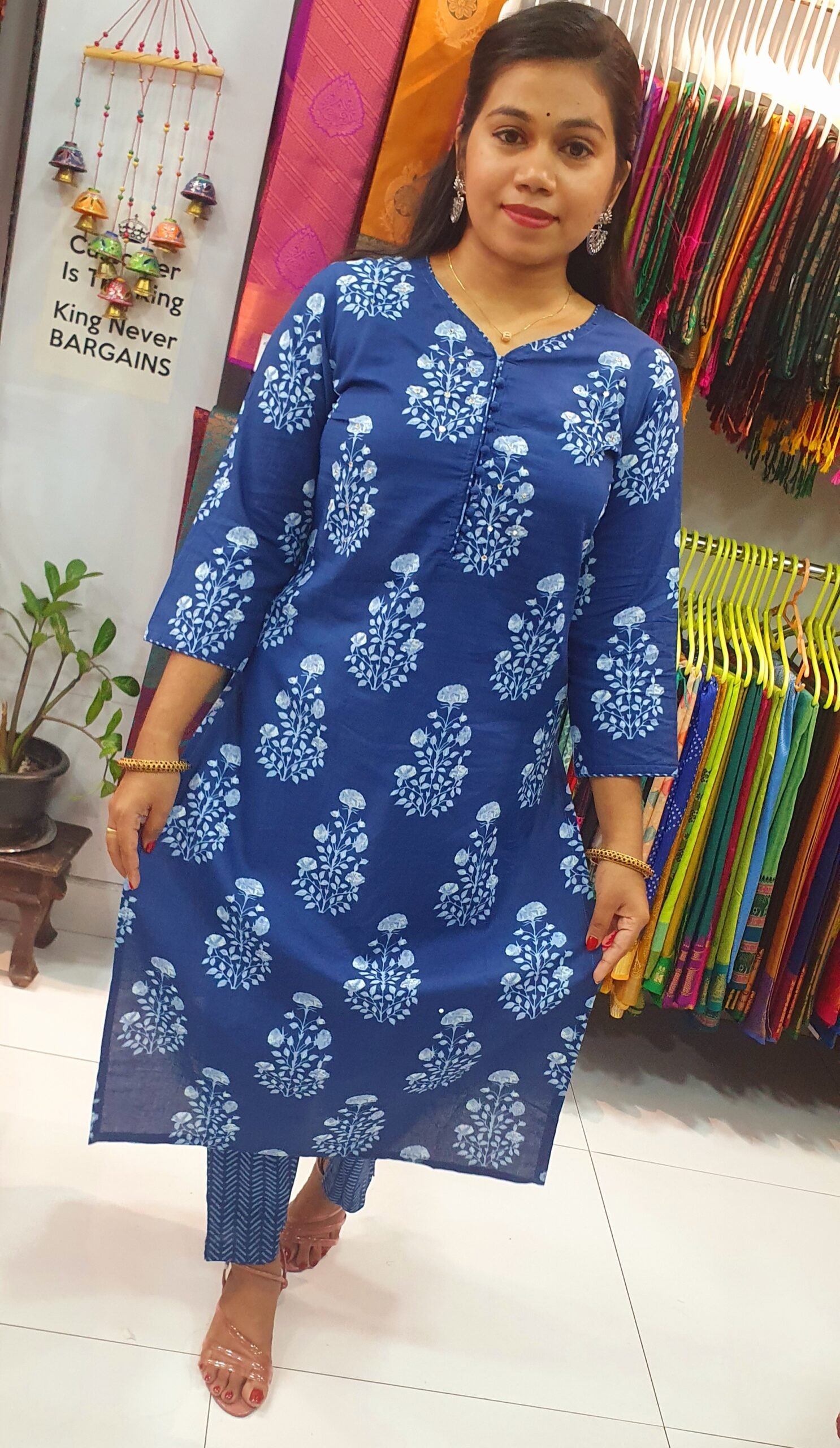 Blue and White Colour Full Set Shalwar Ready Made Blue and White Colour Full Set Shalwar Ready Made - Image 3