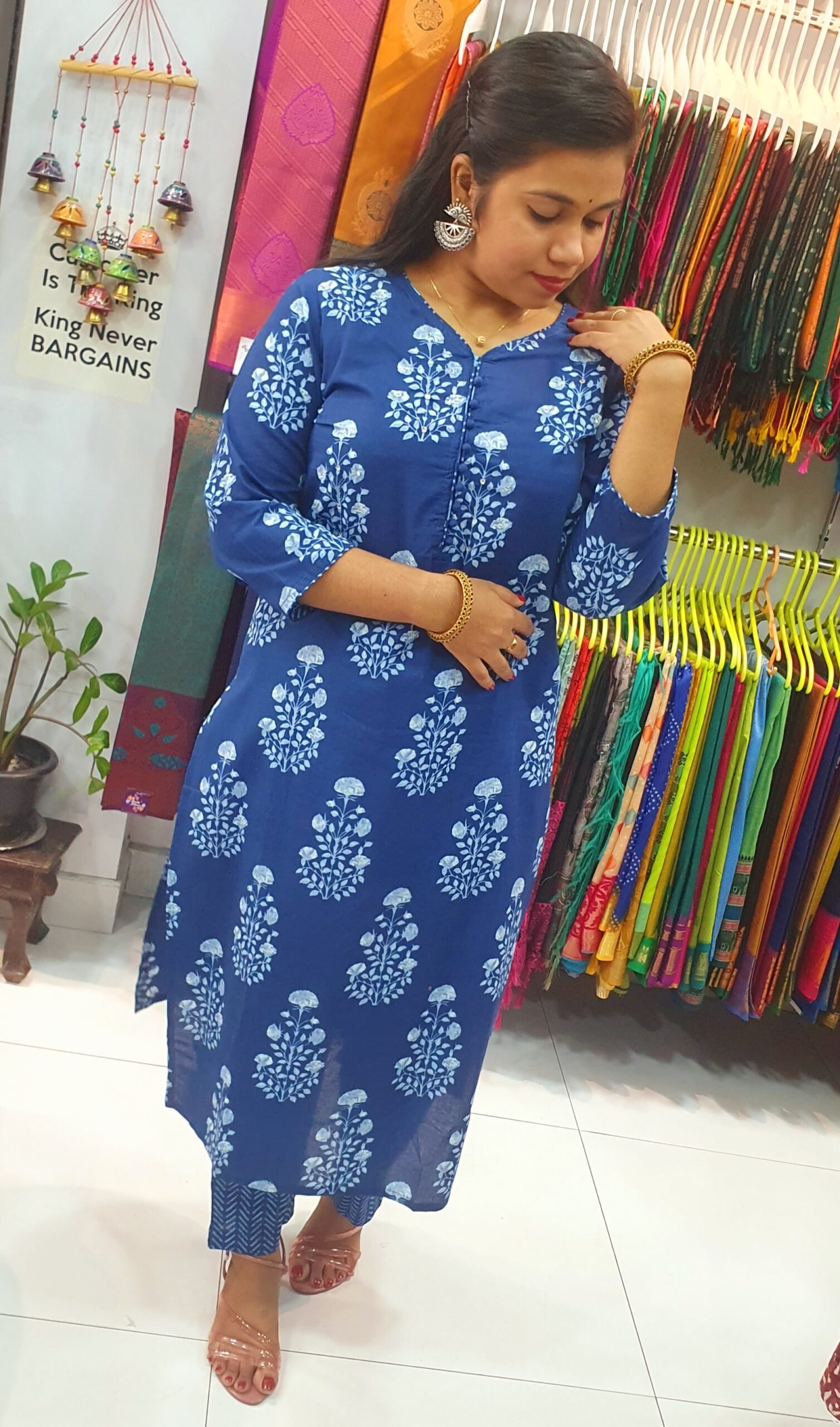 Blue and White Colour Full Set Shalwar Ready Made Blue and White Colour Full Set Shalwar Ready Made - Image 4