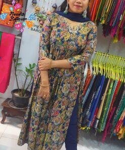Yellow andPink Colour Mixed Alya Cut Kurthi Yellow andPink Colour Mixed Alya Cut Kurthi