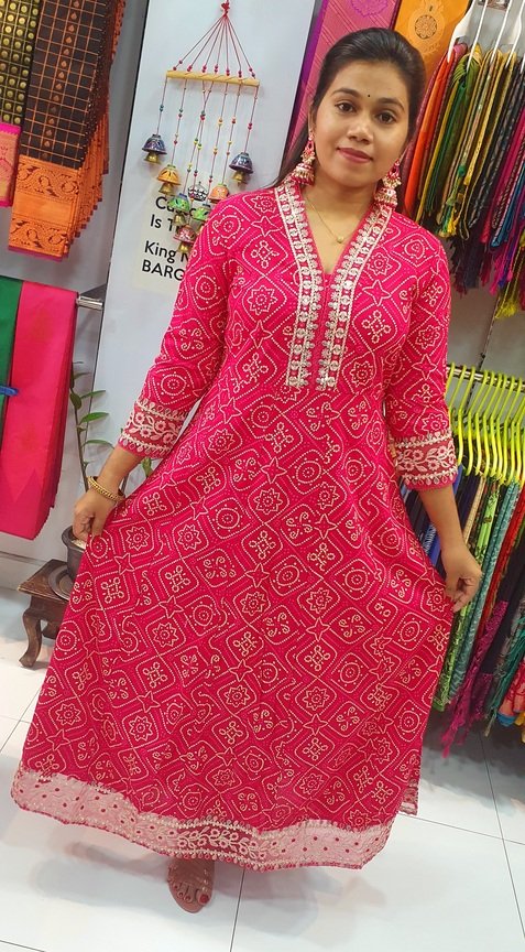 Pink and White Colour Full Set Shalwar Ready Made - Image 2