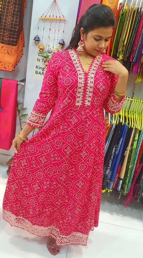 Pink and White Colour Full Set Shalwar Ready Made - Image 3