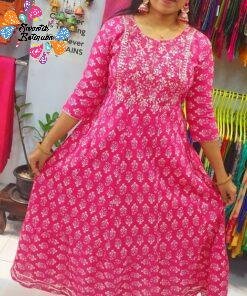 Alternative view of White and Pink Colour Full Set   Shalwar Ready Made