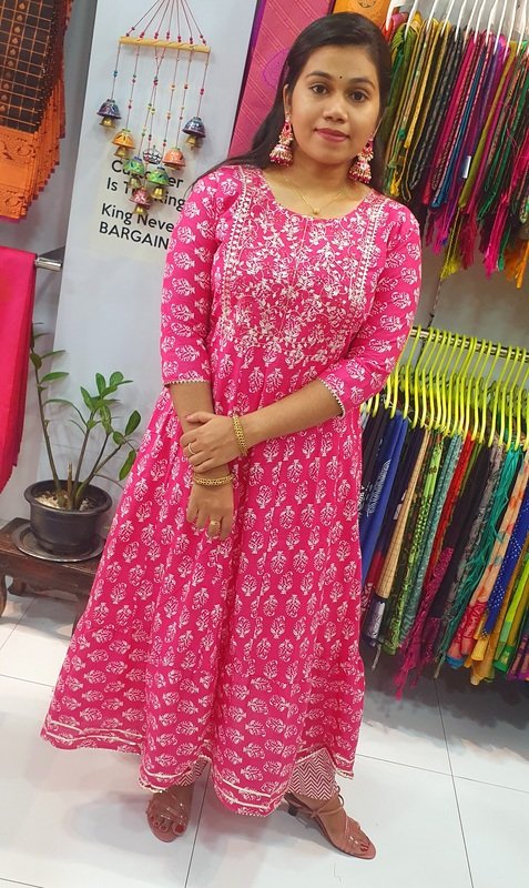 White and Pink Colour Full Set Shalwar Ready Made - Image 4