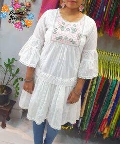 White Colour Short Kurthi