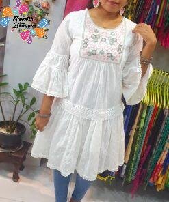 White Colour Short Kurthi White Colour Short Kurthi