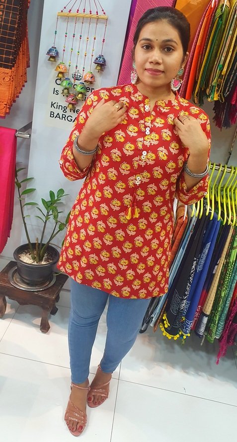 Brown Colour Short Kurthi