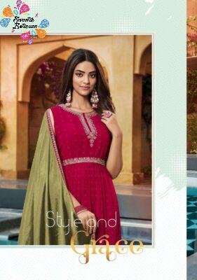 Designer Pink Frock Style Women Kurthi  with Light Green Plaza Pant