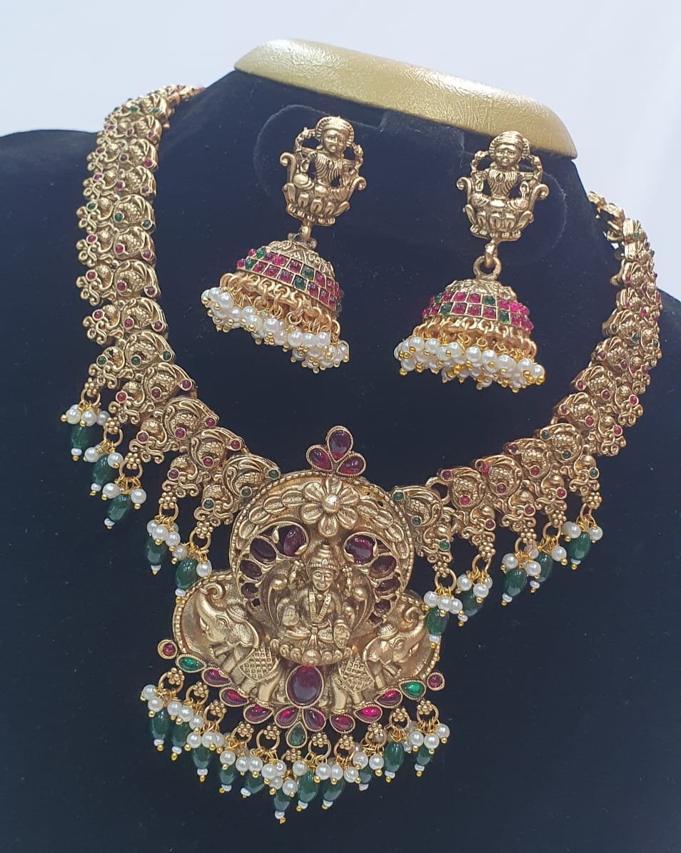Lakshmi Designer Matte Finished Necklace Lakshmi Designer Matte Finished Necklace