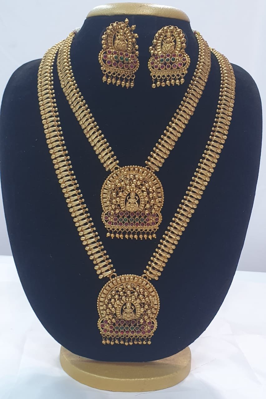 Lakshmi Designer Matte Finished Semi Bridal Combo Set Lakshmi Designer Matte Finished Semi Bridal Combo Set