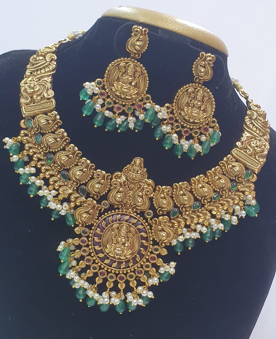 Lakshmi Designer Matte Finished Necklace Lakshmi Designer Matte Finished Necklace