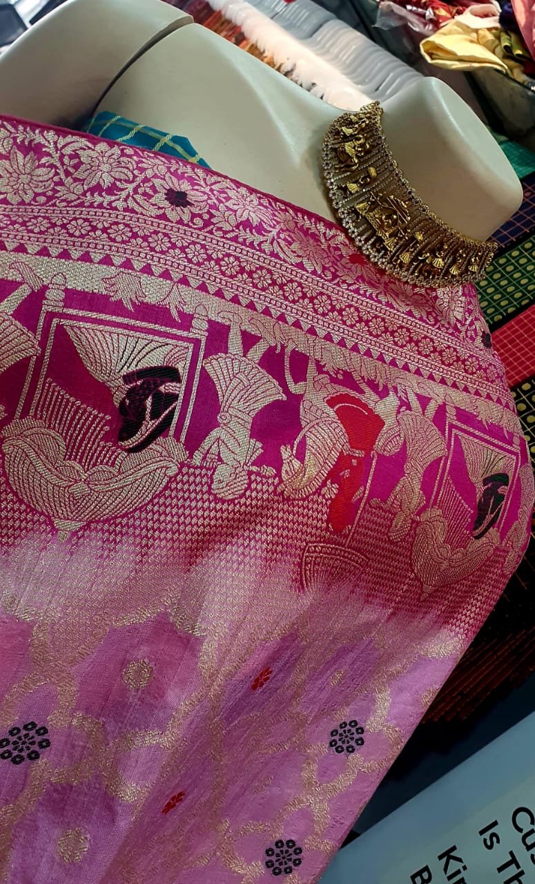 Pink Colour Premium Banarasi Silk Saree