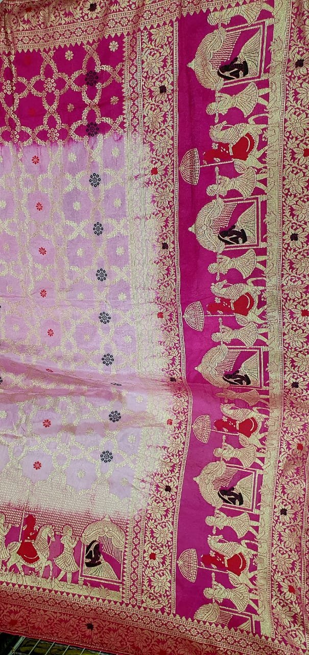 Pink Colour Premium Banarasi Silk Saree - Image 3