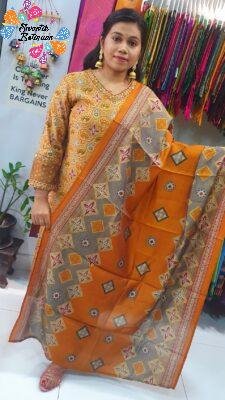 Yellow and Gold Colour Full Sets Shalwar Ready Made