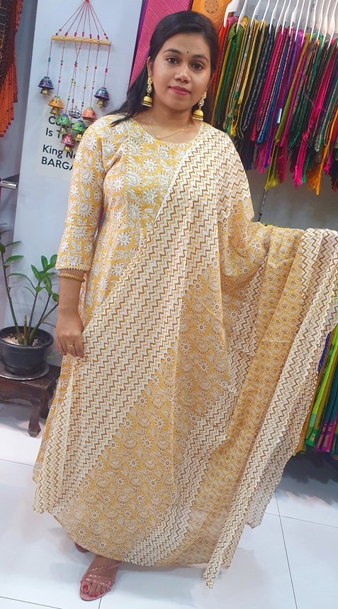 White and Yellow Colour Full Sets Shalwar Ready Made