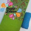Apple Green and Blue Colour Aari Work Designer Shalwar Material Apple Green and Blue Colour Aari Work Designer Shalwar Material