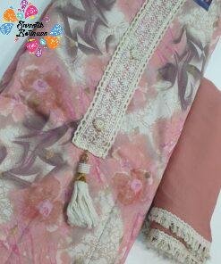 Semi Stitched Shalwar Material