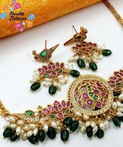 Flower Designer Matte Finished Necklace