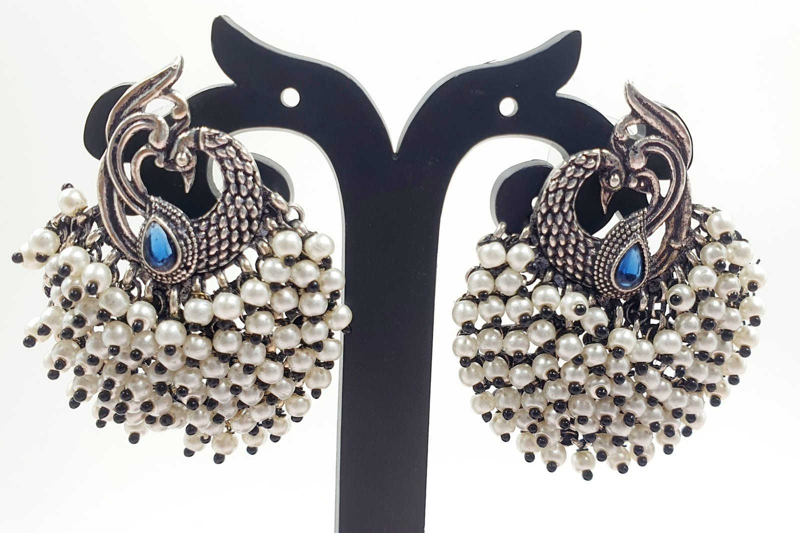 Silver Oxidised Earrings Silver Oxidised Earrings - Image 2