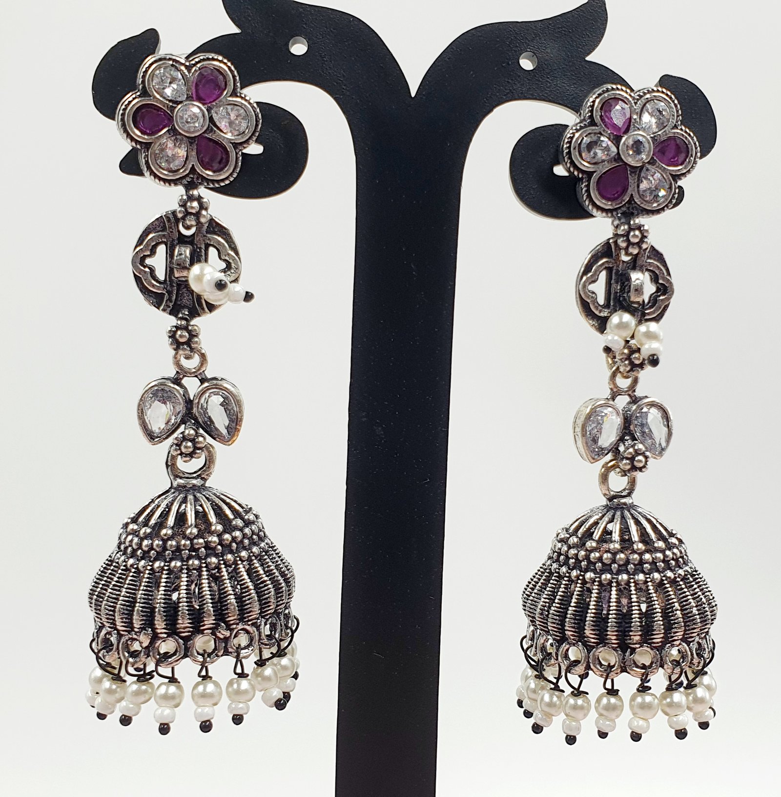 Oxidised Silver Jhumkha Oxidised Silver Jhumkha - Image 2