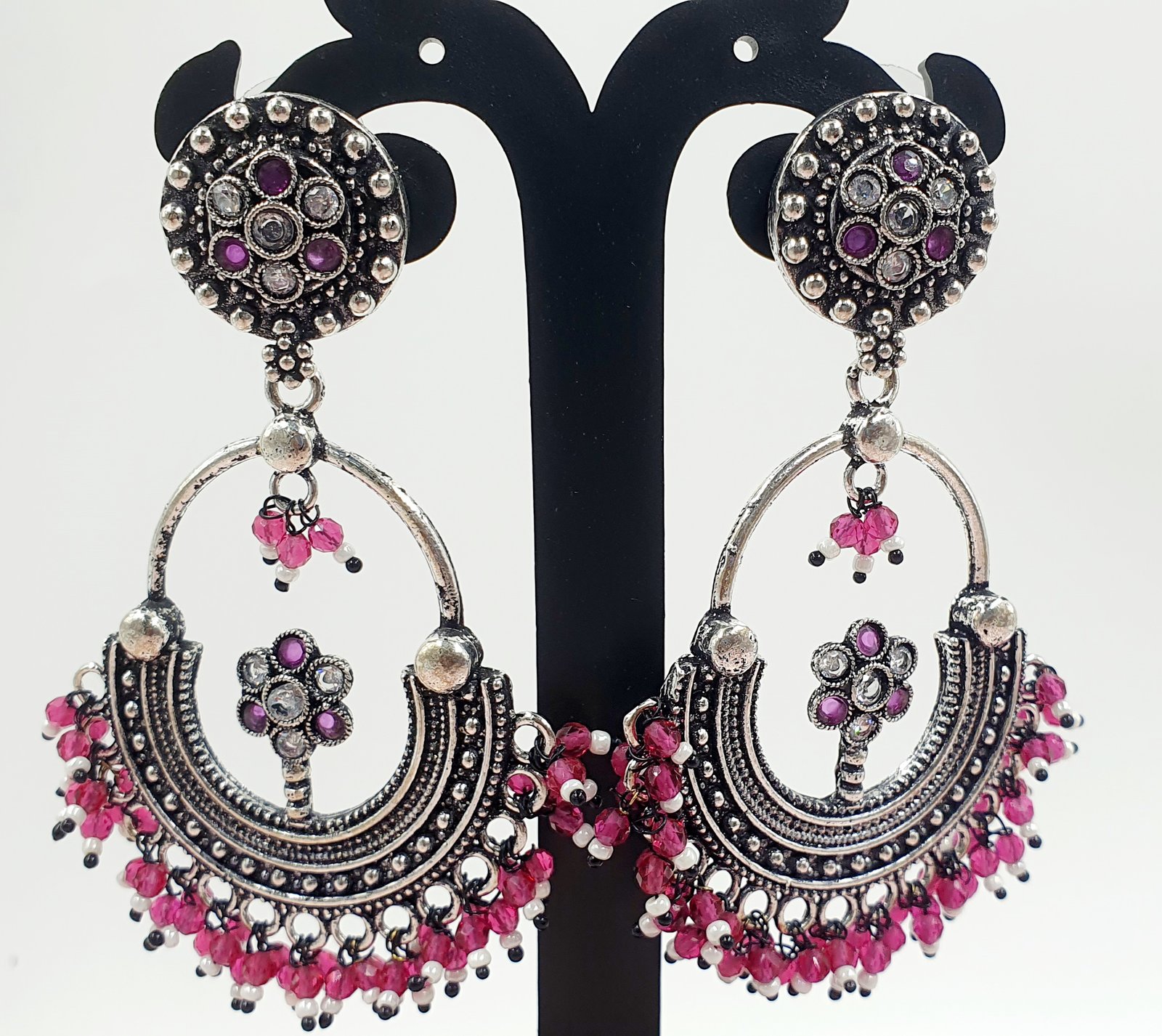 Silver Oxidised Earrings Silver Oxidised Earrings - Image 2