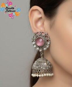 Oxidised Silver Jhumkha