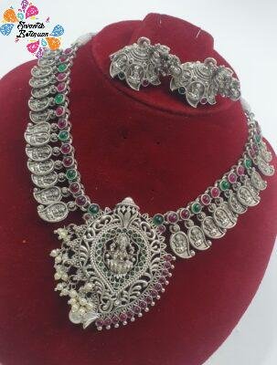 Oxidised Matte Finished Necklace