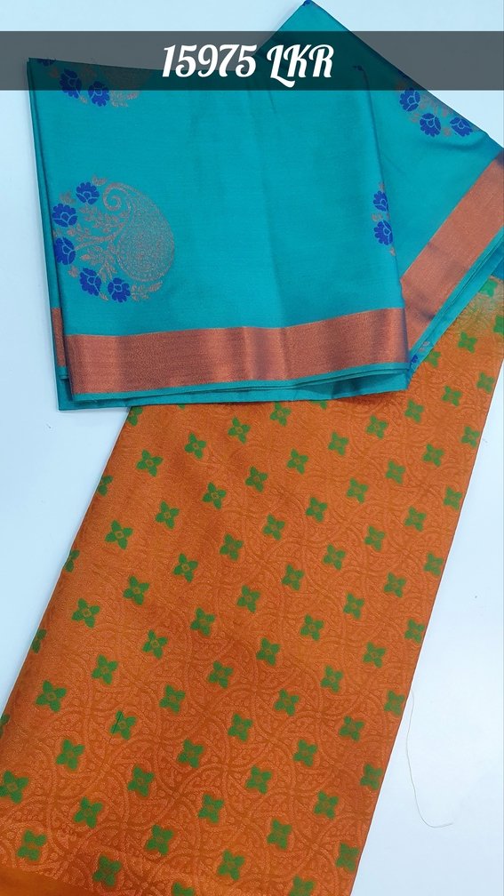 Turquoise Blue and Yellow Colour Premium Soft Silk Sarees