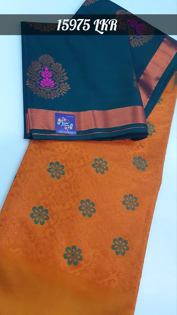 Dark Green and Yellow Premium Soft Silk Saree