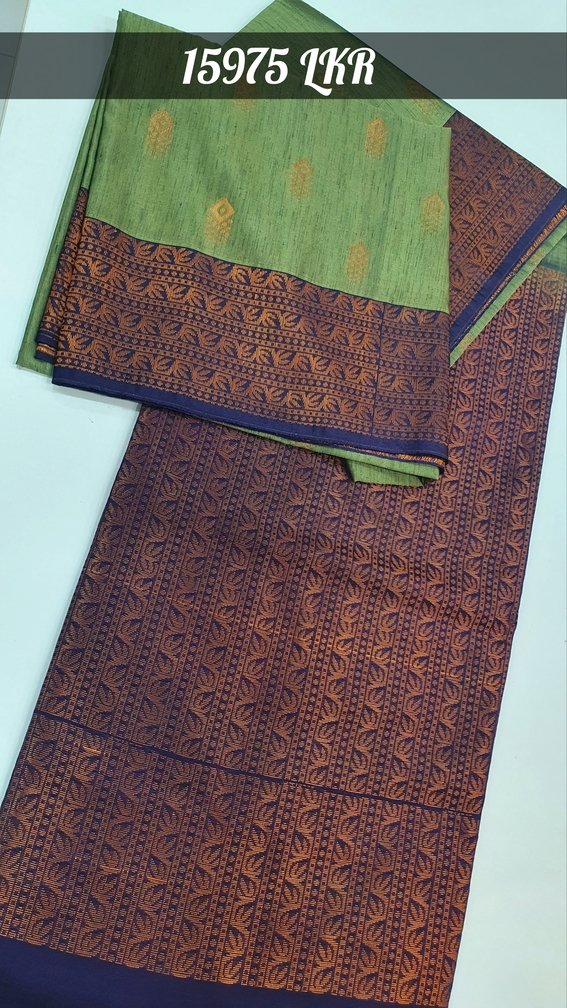 Green and Navy Blue Colour Premium Soft Silk Saree