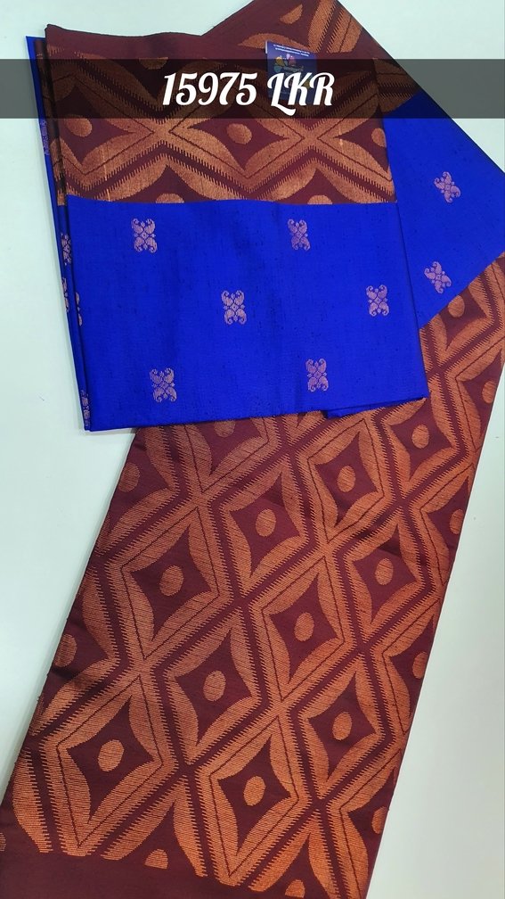 Blue and Marron Colour Premium Soft Silk Saree