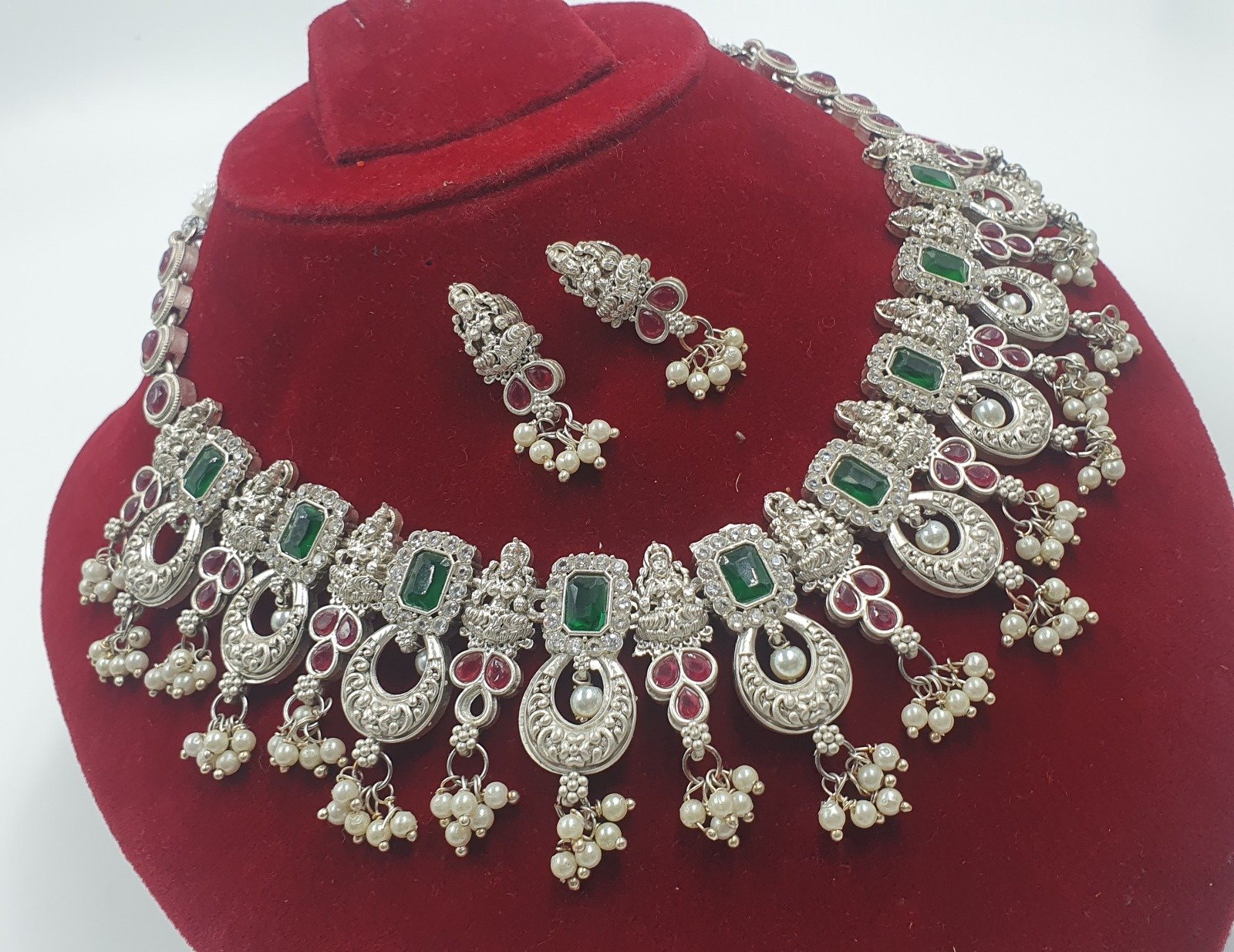 Lakshmi Designer Oxidised Matte Finished Necklace Lakshmi Designer Oxidised Matte Finished Necklace