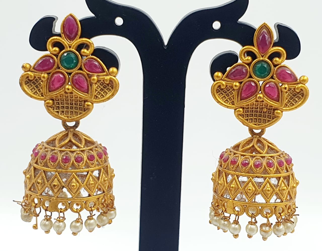 Matte Finished Jhumka Matte Finished Jhumka - Image 2