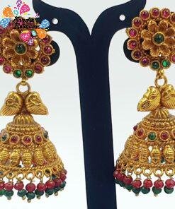 Floral Designer Matte Finished Jhumka