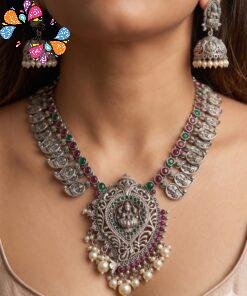 Oxidised Matte Finished Necklace