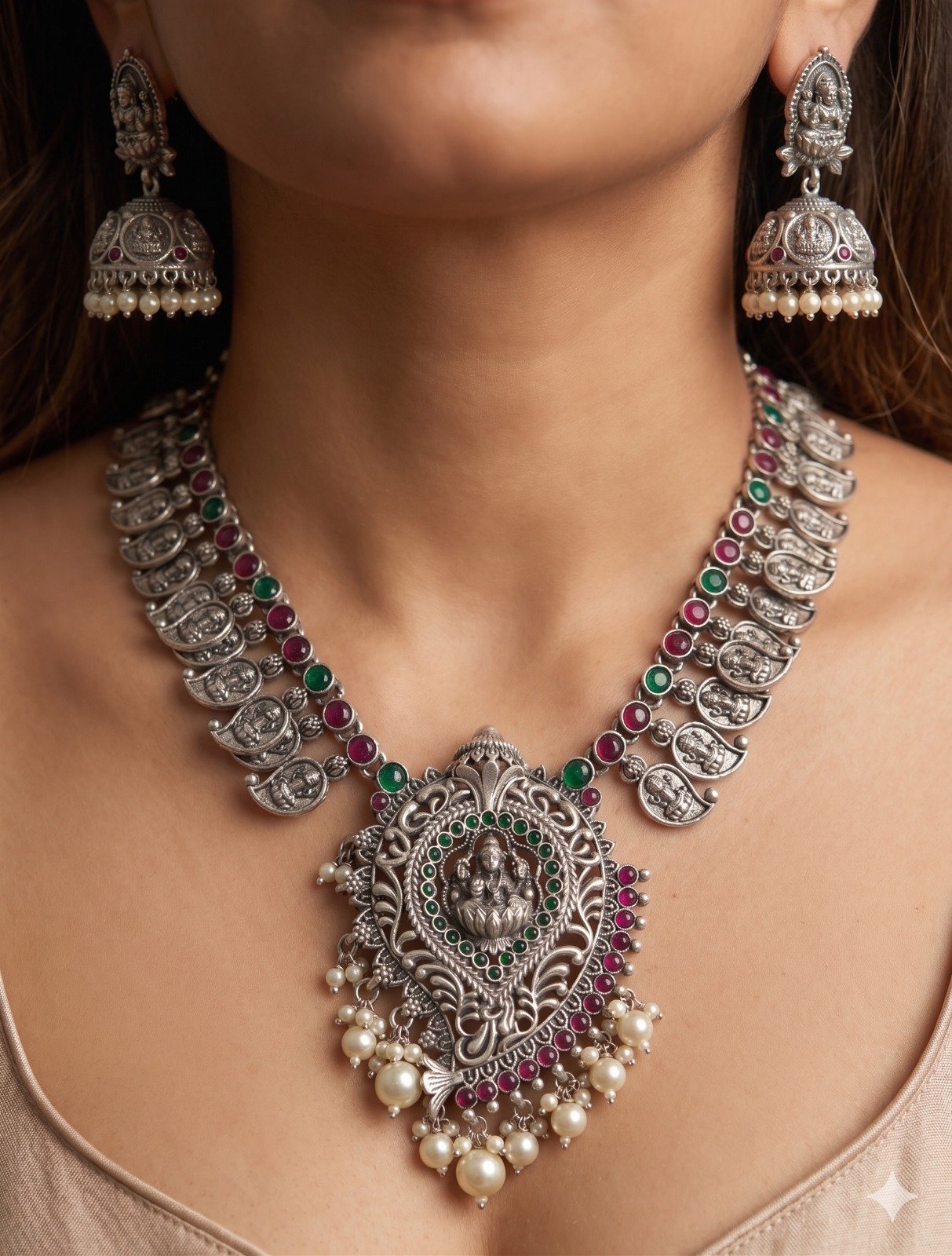 Oxidised Matte Finished Necklace Oxidised Matte Finished Necklace