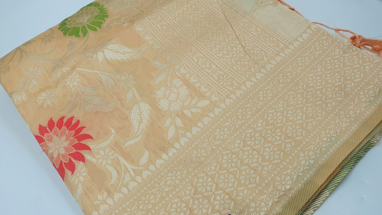 Peach Colour Premium Banarasi Silk Cotton Saree Peach Colour Premium Banarasi Silk Cotton Saree