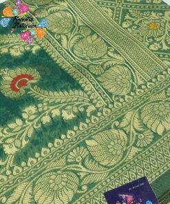 Dark Green Colour Premium Banarasi Silk Saree